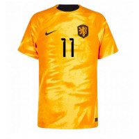 Nederland Steven Berghuis #11 Fotballklær Hjemmedrakt VM 2022 Kortermet